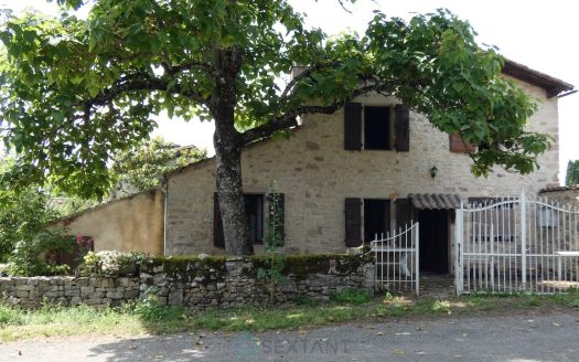 Charming stone village house not overlooked with flowered garden and trees.