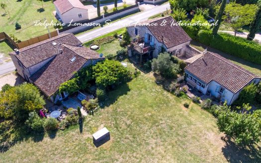 3 charming stone properties with a pool and enclosed garden