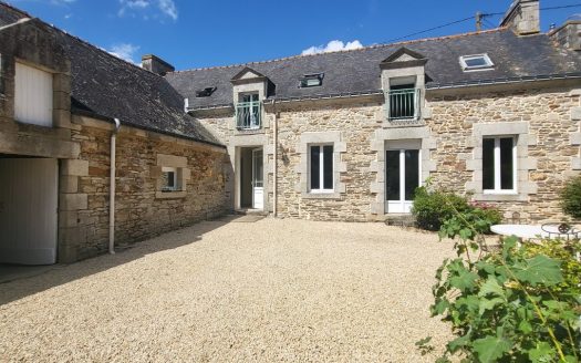 Renovated longere with two stone barns