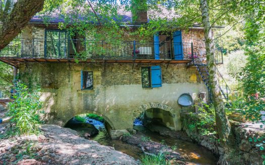 Charming 18th century mill, nestled in a green setting crossed by a river.